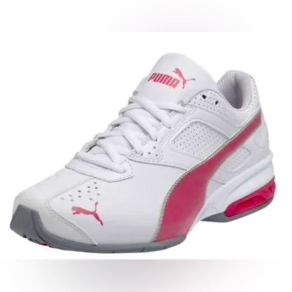 Puma Tazon 5 NM WOMENS WHITE-FUCHSIA PURPLE SNEAKERS SHOES - Picture 1 of 2